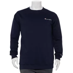 Big & Tall Champion® Script Crew Sweatshirt -Workout Clothes Sales Store 4950706 Navy