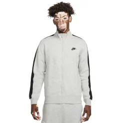 Men's Nike Brushed-Back Track Jacket 15 Men's Nike Brushed-Back Track Jacket -Workout Clothes Sales Store 4992655 Gray Heather Black