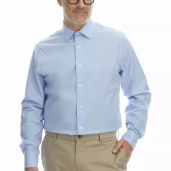 Men's Haggar Classic-Fit Premium Comfort Spread-Collar Dress Shirt 22 Men's Haggar Classic-Fit Premium Comfort Spread-Collar Dress Shirt -Workout Clothes Sales Store 5060992 Blue Solid