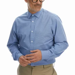 Men's Haggar Classic-Fit Premium Comfort Spread-Collar Dress Shirt 15 Men's Haggar Classic-Fit Premium Comfort Spread-Collar Dress Shirt -Workout Clothes Sales Store 5060992 Mini Blue Dobby