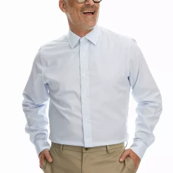 Men's Haggar Classic-Fit Premium Comfort Spread-Collar Dress Shirt 20 Men's Haggar Classic-Fit Premium Comfort Spread-Collar Dress Shirt -Workout Clothes Sales Store 5060992 White Blue Stripe