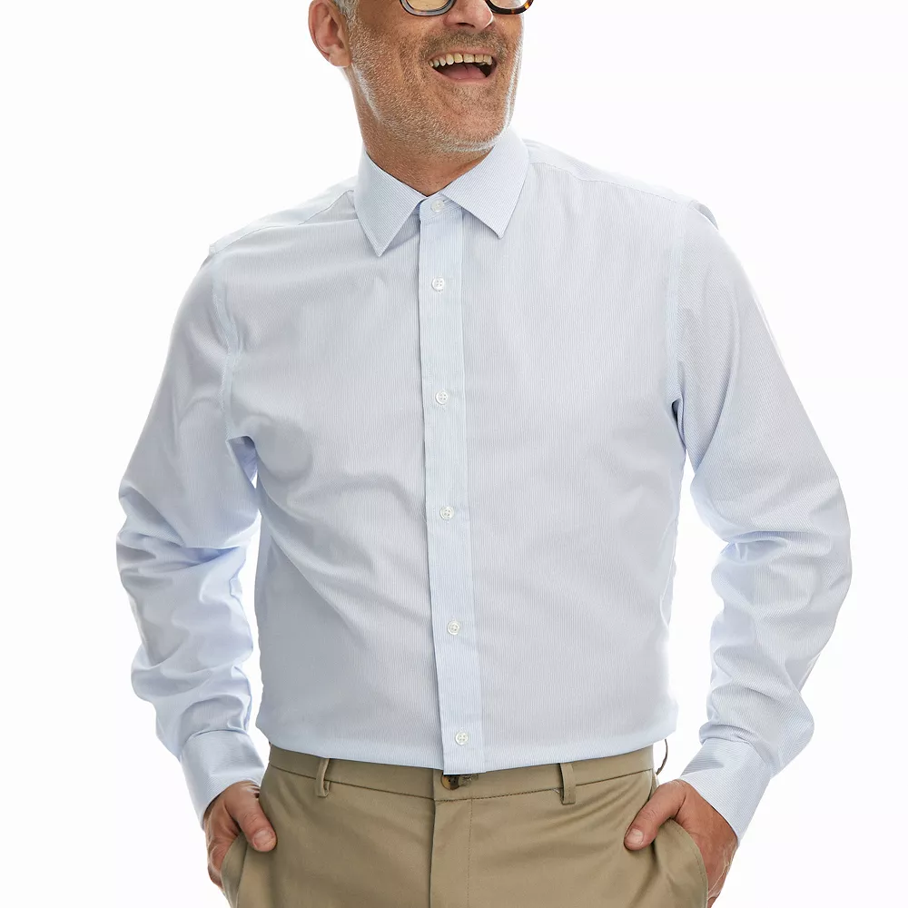 Men's Haggar Classic-Fit Premium Comfort Spread-Collar Dress Shirt 10 Men's Haggar Classic-Fit Premium Comfort Spread-Collar Dress Shirt - Image 8