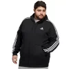 Big & Tall adidas Essential Fleece Full-Zip Hoodie -Workout Clothes Sales Store 5097441 Black White