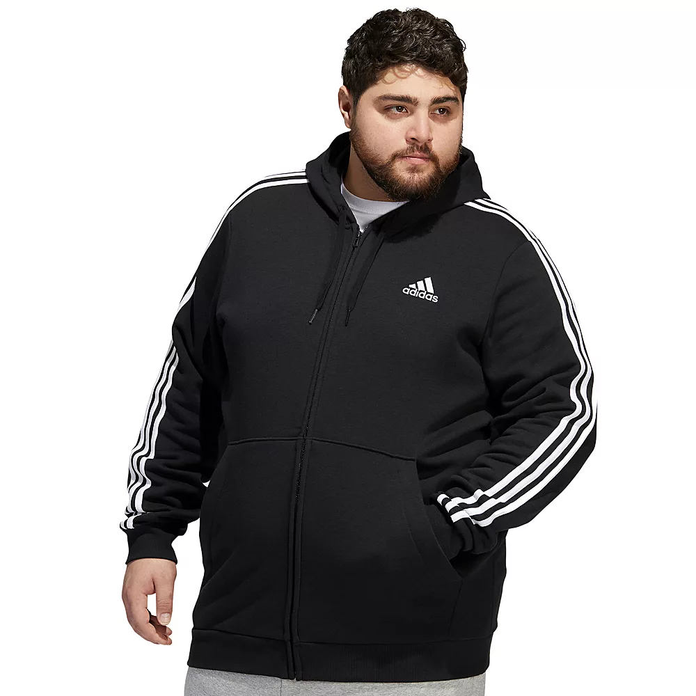 Big & Tall adidas Essential Fleece Full-Zip Hoodie 3 Big & Tall adidas Essential Fleece Full-Zip Hoodie