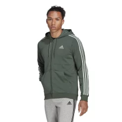 Big & Tall adidas Essential Fleece Full-Zip Hoodie 21 Big & Tall adidas Essential Fleece Full-Zip Hoodie -Workout Clothes Sales Store 5097441 Green Oxide