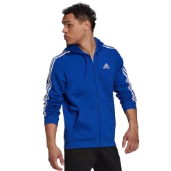 Big & Tall adidas Essential Fleece Full-Zip Hoodie 18 Big & Tall adidas Essential Fleece Full-Zip Hoodie -Workout Clothes Sales Store 5097441 Royal Blue White