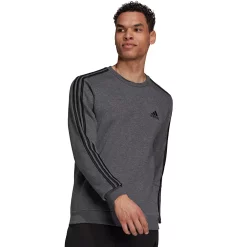 Big & Tall adidas Essentials Fleece Sweatshirt -Workout Clothes Sales Store 5097444 Dark Gray Black
