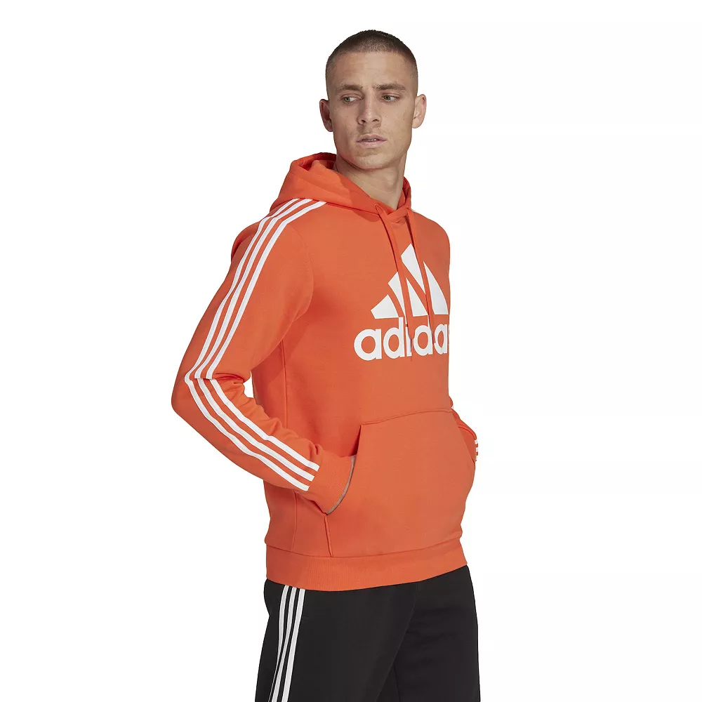 Big & Tall adidas Essential 3-Stripes Badge of Sport Hoodie 4 Big & Tall adidas Essential 3-Stripes Badge of Sport Hoodie - Image 2