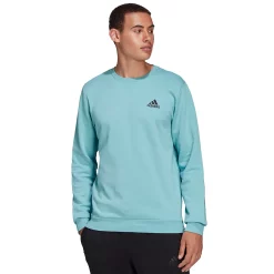 Big & Tall adidas Feel Cozy Fleece Sweatshirt -Workout Clothes Sales Store 5097481 Mint Black