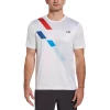 Men's Grand Slam Regular-Fit Stacked Gradient Printed Crewneck Tennis Tee -Workout Clothes Sales Store 5115613 Bright White