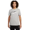 Men's Nike Swoosh Tee -Workout Clothes Sales Store 5118586 Dark Gray Heather