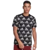 Men's adidas Brand Love Printed Tee -Workout Clothes Sales Store 5118870 Black White