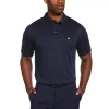 Men's Jack Nicklaus StayDri Regular-Fit Textured Solid Golf Polo 2 Men's Jack Nicklaus StayDri Regular-Fit Textured Solid Golf Polo -Workout Clothes Sales Store 5119927 Classic Navy