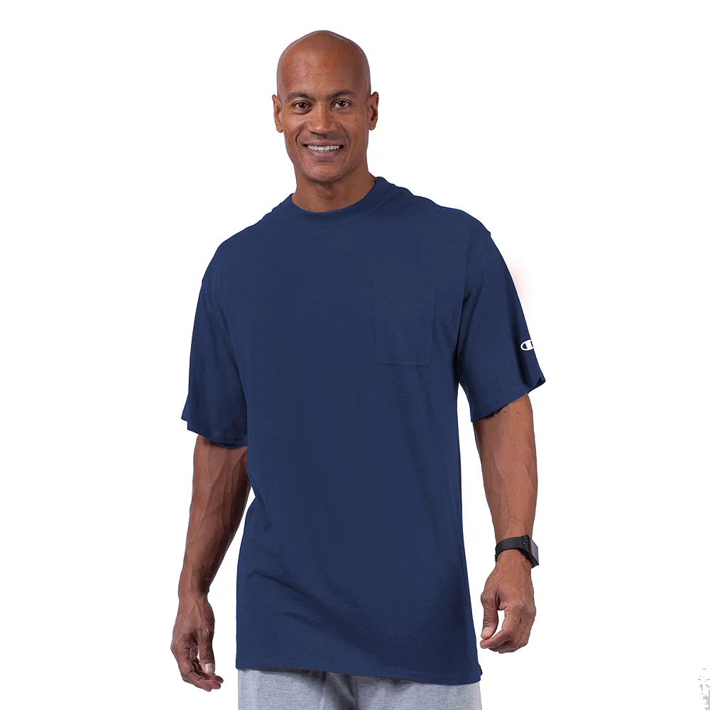 Big & Tall Champion® Solid Crewneck Pocket Tee 4 Big & Tall Champion® Solid Crewneck Pocket Tee - Image 2