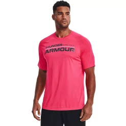 Men's Under Armour Wordmark Tech 2.0 Tee -Workout Clothes Sales Store 5154798 Penta Pink