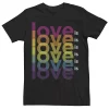 Big & Tall Love Is Rainbow Word Stack Tee