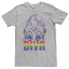 Big & Tall Disney Ursula Diva Big Head Rainbow Fill Portrait Tee -Workout Clothes Sales Store 5160510
