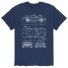 Men's Vintage Car Rendering Tee -Workout Clothes Sales Store 5162993 Blue