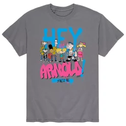 Men's Hey Arnold! Hey Arnold Pink Spray Paint Tee -Workout Clothes Sales Store 5163820 Gray