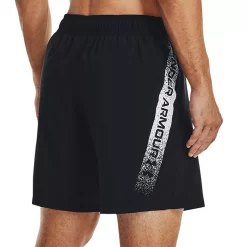 Men's Under Armour Woven Graphic Shorts -Workout Clothes Sales Store 5166048 Black White
