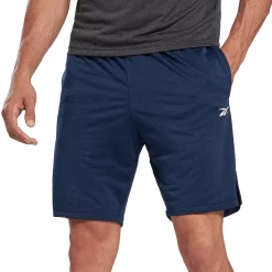 Men's Reebok Workout Ready Melange Shorts -Workout Clothes Sales Store 5178342 Batik Blue