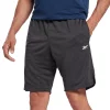 Men's Reebok Workout Ready Melange Shorts -Workout Clothes Sales Store 5178342 Night Black