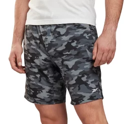 Men's Reebok Workout Ready Woven Camo Shorts -Workout Clothes Sales Store 5178347 Black