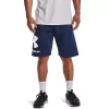 Men's Under Armour Rival Fleece Big Logo Shorts -Workout Clothes Sales Store 5201675 Indigo