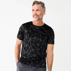 Men's Tek Gear® Dry Tek Printed Tee -Workout Clothes Sales Store 5223988 Black Mosaic Geo