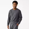 Men's Tek Gear® French-Terry Lounge Crew Sweatshirt -Workout Clothes Sales Store 5224226 Hawk Grey Archroma