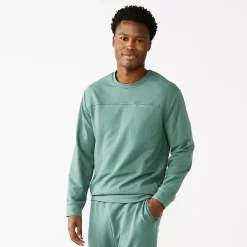 Men's Tek Gear® French-Terry Lounge Crew Sweatshirt -Workout Clothes Sales Store 5224226 Pine Orchard