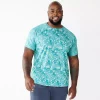 Big & Tall Tek Gear® Printed Jacquard Tee -Workout Clothes Sales Store 5224239 Moroccan Teal