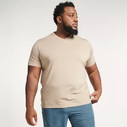 Big & Tall FLX Dynamic Comfort V-Neck Tee -Workout Clothes Sales Store 5224306 Lulled Beige