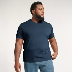 Big & Tall FLX Dynamic Comfort V-Neck Tee -Workout Clothes Sales Store 5224306 Navy Water