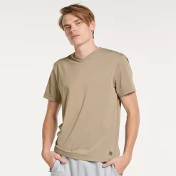 Men's FLX Dynamic Comfort V-Neck Tee -Workout Clothes Sales Store 5224628 Lulled Beige