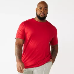 Big & Tall Tek Gear® Core Tee -Workout Clothes Sales Store 5237684 Cherry Berry Ruby