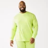 Big & Tall Tek Gear® French-Terry Lounge Crew Sweatshirt 1 Big & Tall Tek Gear® French-Terry Lounge Crew Sweatshirt -Workout Clothes Sales Store 5240486 Awakening Green