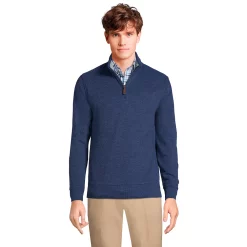 Big & Tall Lands' End Bedford Classic-Fit Ribbed Quarter-Zip Sweater 17 Big & Tall Lands' End Bedford Classic-Fit Ribbed Quarter-Zip Sweater -Workout Clothes Sales Store 5243252 Medium Denim Heather