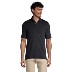 Big & Tall Lands' End Classic-Fit Supima Polo -Workout Clothes Sales Store 5247884 Black
