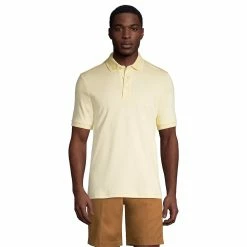 Big & Tall Lands' End Classic-Fit Supima Polo -Workout Clothes Sales Store 5247884 Golden Candle Light