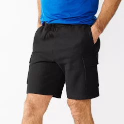 Men's Tek Gear® Ultra Soft Fleece Cargo Shorts -Workout Clothes Sales Store 5261254 Mineral Black