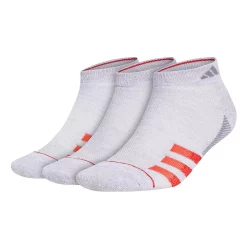 Men's adidas 3-pack Superlite Stripe 3 Low-Cut Socks 17 Men's adidas 3-pack Superlite Stripe 3 Low-Cut Socks -Workout Clothes Sales Store 5262288 Gray Red
