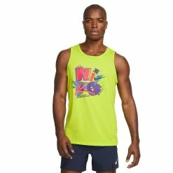 Men's Nike Dri-FIT Graphic Training Tank Top -Workout Clothes Sales Store 5274409 Atomic Green