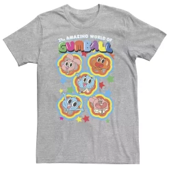 Big & Tall Cartoon Network Gumball Five Stars Group Shot Colorful Tee