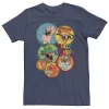 Big & Tall Cartoon Network Uncle Grandpa Group Shot Circles Tee -Workout Clothes Sales Store 5290974 Navy Heather