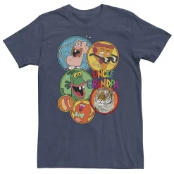 Big & Tall Cartoon Network Uncle Grandpa Group Shot Circles Tee