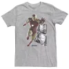 Big & Tall Marvel Avengers Endgame Iron Man Panel Pose Tee -Workout Clothes Sales Store 5292258