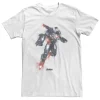 Big & Tall Marvel Avengers Endgame War Machine Paint Tee -Workout Clothes Sales Store 5292264 White