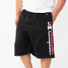 Big & Tall Champion® Vertical Script Fleece Shorts -Workout Clothes Sales Store 5484422 Black