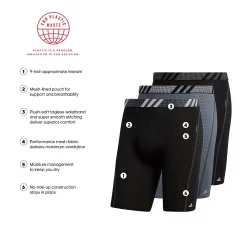 Men's adidas 3-pack Sport Performance Mesh Long-Leg Boxer Briefs 19 Men's adidas 3-pack Sport Performance Mesh Long-Leg Boxer Briefs -Workout Clothes Sales Store 5485548 ALT6